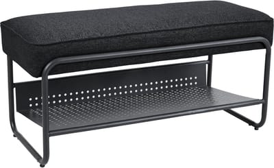 Schoenenbank Lillehammer 90x37x42 cm zwart [en.casa]