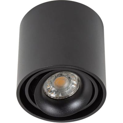 KS Verlichting - plafondlamp - Bjorn - ronde spot - zwart - GU10 - dimbare lamp - opbouwspot - aluminium