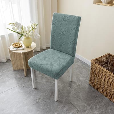 Jacquard Stoelhoezen Beschermend Voor Woonkamer Stretch Effen Kleur Stoelhoezen Stofdicht Afneembaar Hotel Banket Restaurant 1-PCS gray