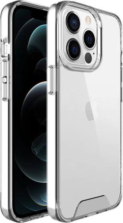 Military Grade Transparant - Bumper HQ Siliconen TPU Cover Geschikt voor: iPhone 13 Pro Max Hoesje - Crystal Clear Case