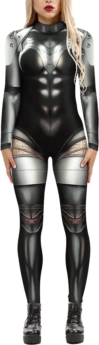 Halloween Kostuum Dames Skelet Cosplay Catsuit Overalls voor Feest, Carnaval en Halloween - S, M, L, XL