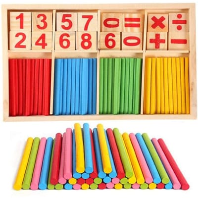 Houten Digitale Tellen Stok Speelgoed voor Kinderen Wiskunde Puzzel Speelgoed Tellen Montessori Vroeg Leren Peuters Intelligentie Ontwikkelen Kind