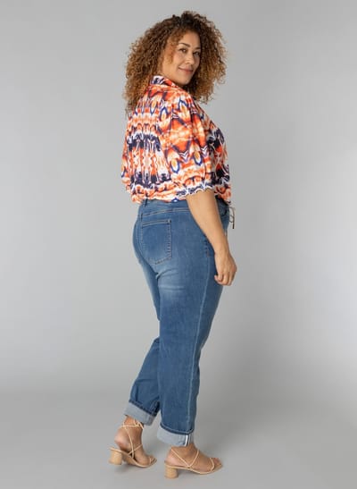 COLLETTA Phileine Tops - Spice Red/Multi colo - maat 1(48)