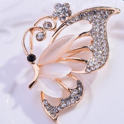 Gouden Kleur Vlinder Broche Speld Voor Vrouwen Leuke Trui Broche Revers Speld Sieraden Mode Holle Vleugels goud