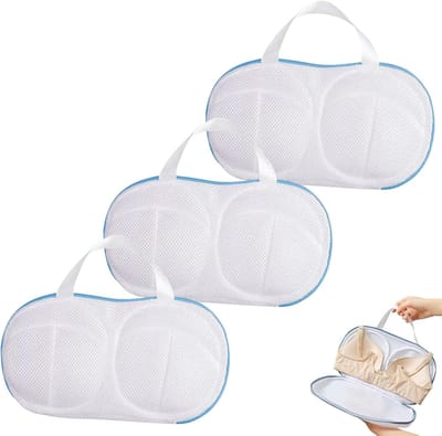 BH Waszakje - Wasnet - TENZHVXI® - 3 stuks - Automatische Vergrendeling Rits - Honeycomb Bescherming Net - 33x18.5cm Polyester - 3 Stuks - Voor Lingerie Kousen En Reizen