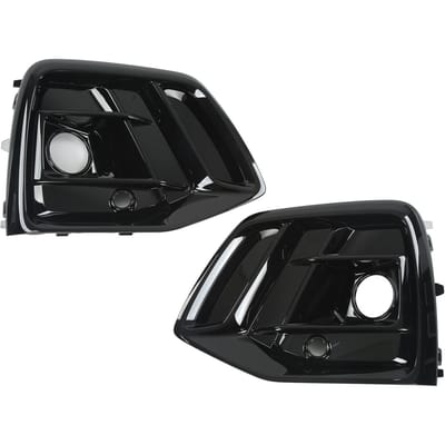 1 Paar Glanzend Zwart Mistlicht Grille Cover Trim Auto Modificatie Vervanging voor Q5 SQ5 80A Facelift 2021+ black
