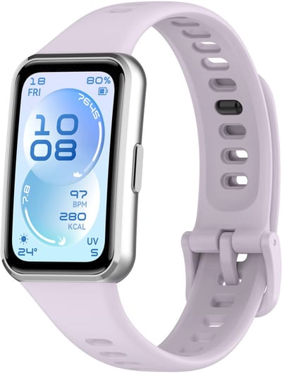 Stravo Siliconen Bandje met Gesp – Geschikt voor Huawei Band 11 / Band 11 Pro – Zacht & Comfortabel – Licht Paars