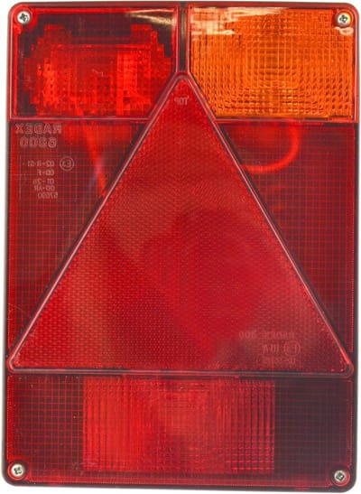 Aanhangerlamp Links - Verlichting Trailer - Veilig Transport - Met E-keurmerk - 22 x 16 x 6 cm - Rood