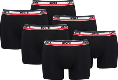 BOXERS 6-pack Levi's Sportswear Logo herenboxershorts, ondergoed gemaakt van biologisch katoen
