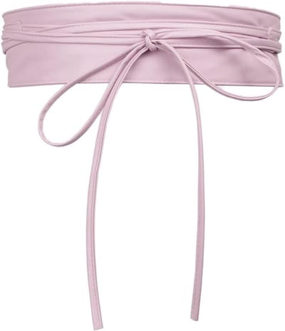 Leren Brede Obi Ceintuur voor Dames en Meisjes, Ideaal voor Bruiloften, Feesten en Ceremonies, Taille 60-90 cm, Roze