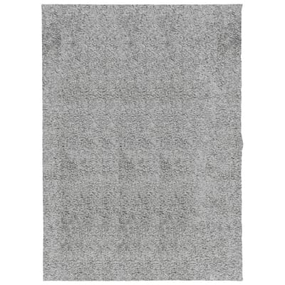 vidaXL Vloerkleed PAMPLONA shaggy hoogpolig modern 140x200 cm grijs