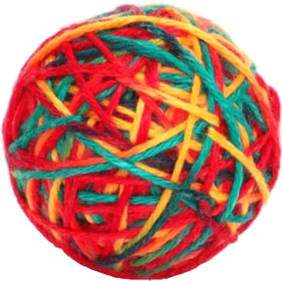 Nobleza Kattenspeelgoed - Kattenbal van Wol - Grote Speelbal voor Katten - Kattenspeeltje - 8 cm