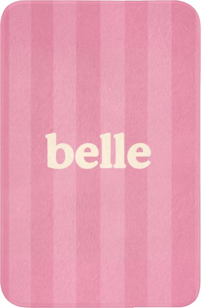 WC mat 40x60 cm - Antislip - Roze - Gestreept - Belle - Toiletmat - Vloermat - Douchemat - Toilet tapijt - Toiletmatten