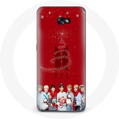 Coque pour Samsung Galaxy A5 2017 BTS Bangtan Garçons Fond Rouge Cadeau de Noël 2023