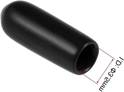 Rubberen eindkappen 80 stuks - Bescherming voor schroeven, buizen en draden - Zwarte flexibele afdekkingen 8 mm ID