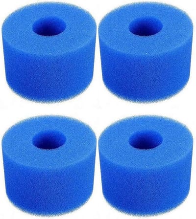 Filterspons - Geschikt voor Intex S1 filtersponzen - Geschikt voor vortexfilters - Herbruikbaar - Wasbaar - S1 filterspons - Verpakking van 4 stuks - Blauw