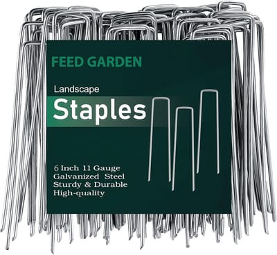 Landschap Nietjes - Tuin Stakes - Grond Verankeren - 1000 Stuks Pakket - 15cm Lengte - Zilver