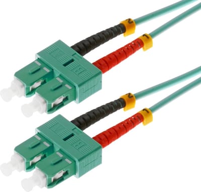 Helos 2m OM3 SC/SC Glasvezel kabel Turkoois
