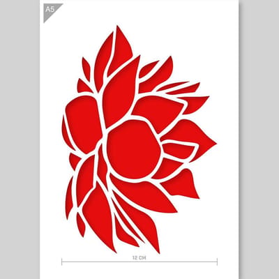 QBIX Lotusbloem Sjabloon A5 Formaat Kunststof - Uitsnede 12cm breed
