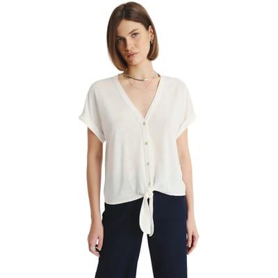 Vrouwelijke ruime knoopblouse Greenpoint Regular