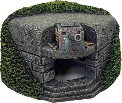 Aqua Della - Aquariumdecoratie - Vissen - Army Bunker S - 14,5x14,4x11,3cm - 1st