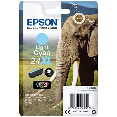 EPSON 24XL inktcartridge licht cyaan high capacity 9.8ml 740 paginas 1-pack RF-AM blister