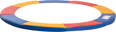1 stuk - diameter 305 cm x breedte 1,5 cm, vouwbare draagbare trampolinehoezel - trampolinebescherming, gemaakt van plastic, PE- en EPE-schuim - verkrijgbaar in rode, blauwe en gele kleuren.