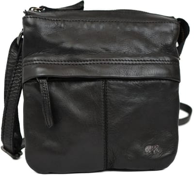Bear Design Monique crossbody (leren schoudertas) - Zwart