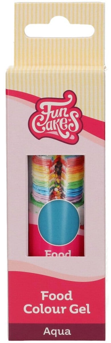 FunCakes Food Colour Gel - Aqua Blauw - 30g - Voedingskleurstof - Eetbare Kleurstof - Hoog Geconcentreerd