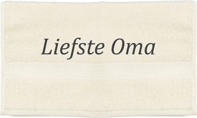 Handdoek - Liefste Oma - 100x50cm - Creme