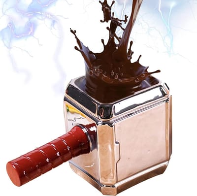 Grappige Thor Hammer 3D koffiemok Marvel-thema - Keramische nieuwigheid geschenkbeker voor mannen - Ideaal voor kantoordecoratie - 600 ml
