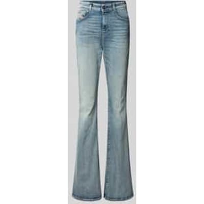 flared fit jeans met logodetail