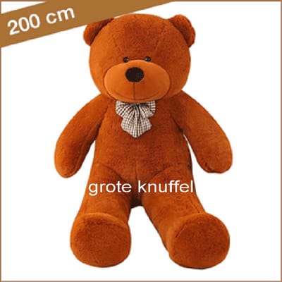 Grote bruine knuffelbeer van 200 cm XXL Knuffelbeer