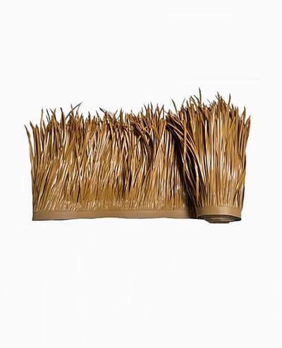 Kunstmatige rieten dakpannen - Nep grasmatten - Buiten decoreren - Duurzaam PE materiaal - 400x50cm - Strogeel