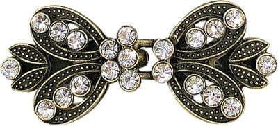 Fako Bijoux® - Vestsluiting Classic - Clip Met Haakje - Vestclip - Vestklem - Butterfly - Bronskleurig