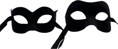 Set zwarte maskers voor koppel - Handgemaakte Venetiaanse masker man en vrouw - Fluwelen zwarte Gala maskers koppel