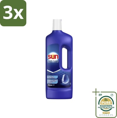 3 x Sun Spoelglans Normaal 750 ml - Grootverpakking - Spoelglans - Vaatwasmachine - Vaat Drogen - Vaat Schoonmaken - Vaat Glans