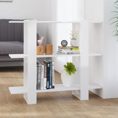 vidaXL - Boekenkast/kamerscherm - 100x30x87 - cm - hoogglans - wit