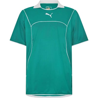 Puma Heren Effen Contrast Bies Atletisch Rugby Shirt (Groen)