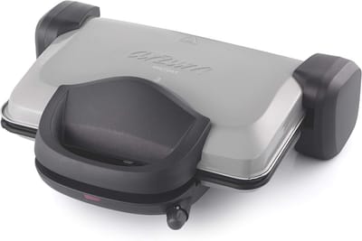 Contactgrill - Tosti-apparaat grill - Snelle maaltijden - Omkeerbare platen - 84 x 56 x 34 cm - Grijs