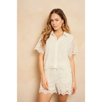 Lofty Manner Blouse Blouse Denni Re43 Off-white Dames Maat - XS