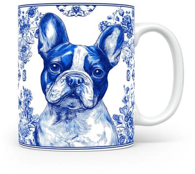 Mok French Bulldog Beker voor koffie of tas voor thee, cadeau voor dierenliefhebbers, moeder, vader, collega, vriend, vriendin, kantoor, opa, oma, hond, kerst, sinterklaas, verjaardag