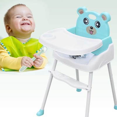 Kinderstoel voor babystoel, tafel en stoelen voor baby's, eten, huis, draagbaar, kinderzitje, multifunctioneel, verstelbaar, 4-in-one