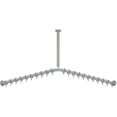 HEWI Series 477/801 curtain rod with ceiling suspension 801.34B1061 95