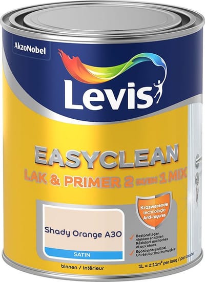 Levis - Easyclean Lak & Primer 2-In-1 Mix - Shady Orange A30 - Mengverf - 1 L