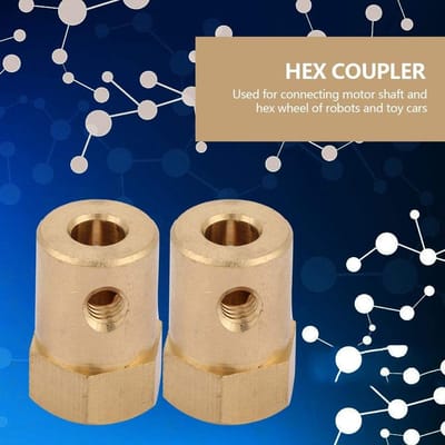 Dailygoods- Motor Connector - Messing Koppeling - Set van 4 Stuks - Binnendiameter 2/3/4/5/6/7/8 mm - Duurzaam - Geschikt voor Speelgoedauto's/Robots