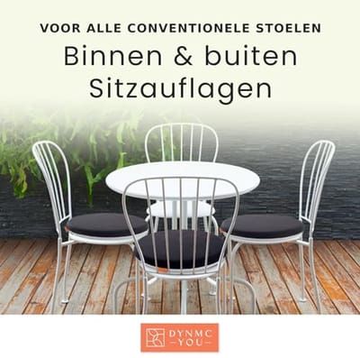 Zitkussen rond en vierkant 39x39 cm en 40x40 cm - set van 4 - ergonomisch en stijlvol ontwerp voor binnen en buiten