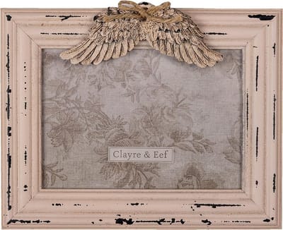 Clayre & Eef Fotolijst 13x18 cm Roze MDF Vleugels