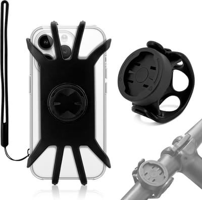 Telefoonhouder voor op de fiets - fietsstuur mobiele telefoonhouder - afneembaar en flexibel voor racefiets e-scooter kinderwagen - geschikt voor iPhone-Samsung
