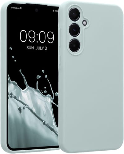 kwmobile telefoonhoesje geschikt voor Samsung Galaxy A55 5G - TPU backcover met siliconen coating - Smartphone case in cool mint